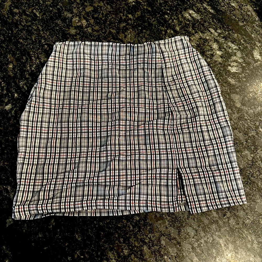 Windsor Pretty In Plaid Woven Mini Skirt (S)